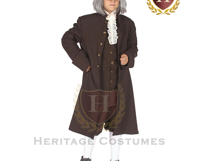 Benjamin Franklin Historical Costume for Kids, Colonial Era Costume, Founding Father Costume