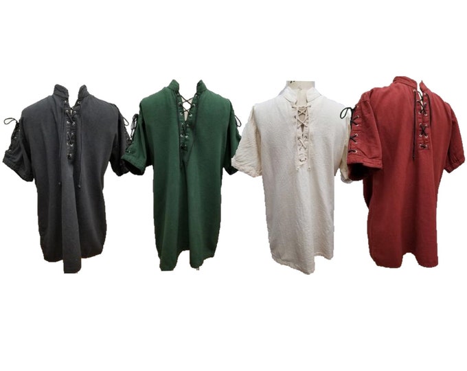 Ruffled Pirate Shirt, Renaissance Mens Blouse. Men's Medieval Shirt –  Heritagecostumes