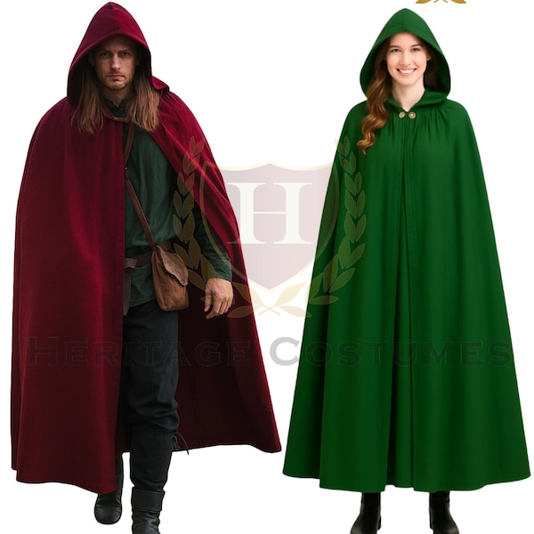 Renaissance Hooded Cloak with Clasp