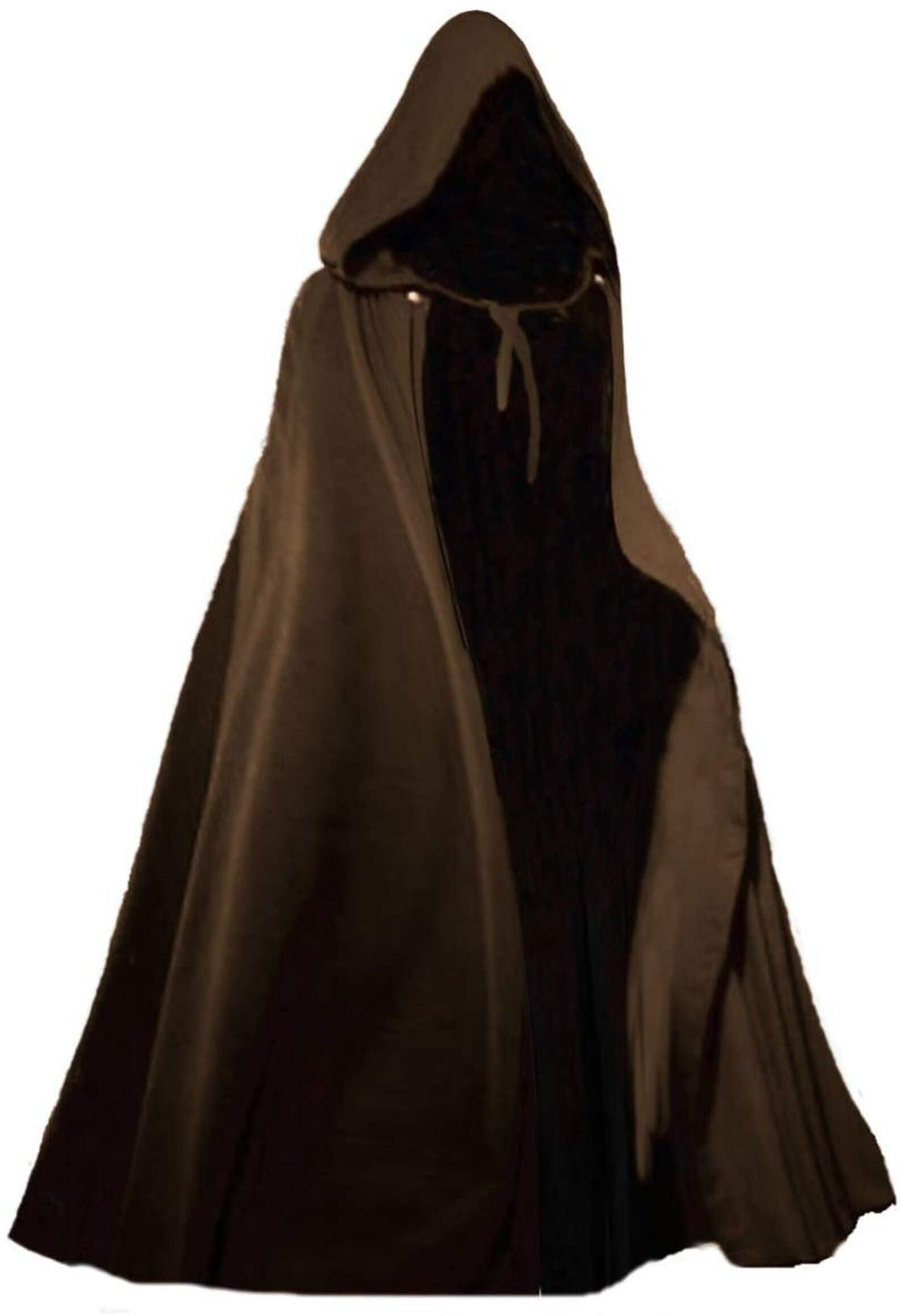 Hooded Medieval Travelers Cloak