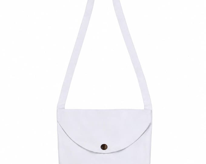 White Cotton Canvas Haversack