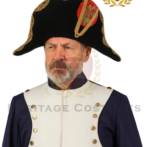 Deluxe Napoleonic Bicorne Hat for Historical Reenactments