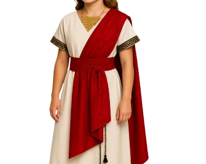 Children's Athena/Minerva Grecian/Roman Goddess Of Wisdom Costume