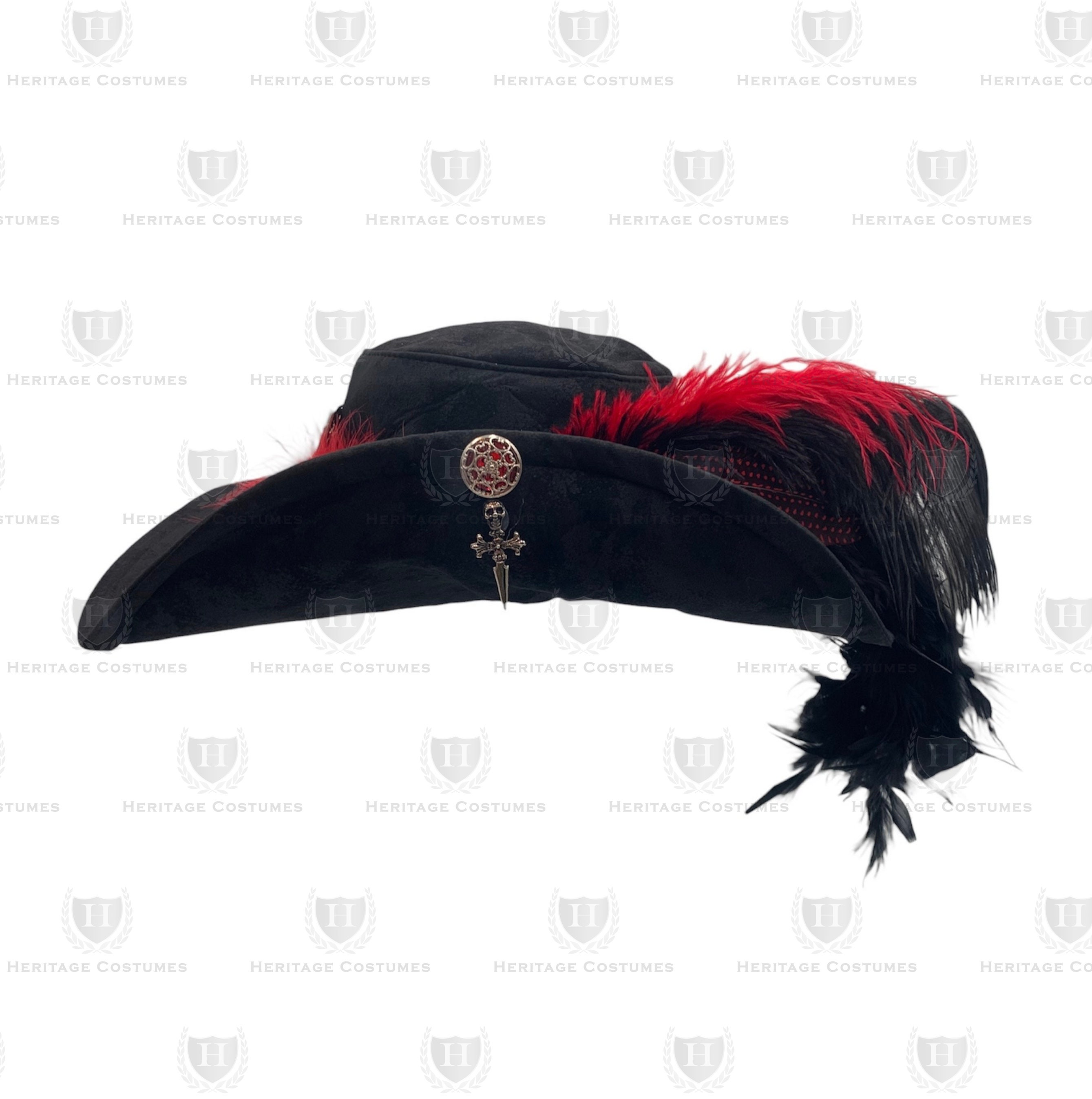 Pirate Tricorn Red Ladies Hats Female Pirate Tricorn Red Ladies Hats Female
