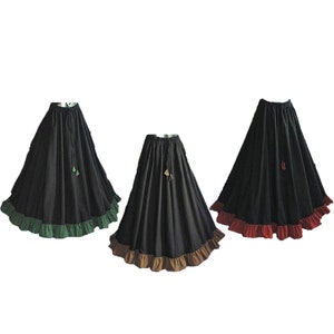 Women&#39;s Ruffled Hem Renaissance Skirt