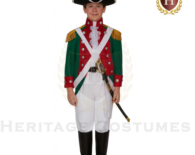 Children's American Revolution Continental Marine Corps Officer Uniform