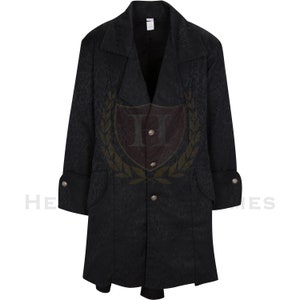 Pirate Frock Coat Black Brocade