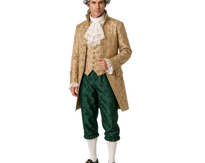 Colonial Men's Brocade Knee Breeches