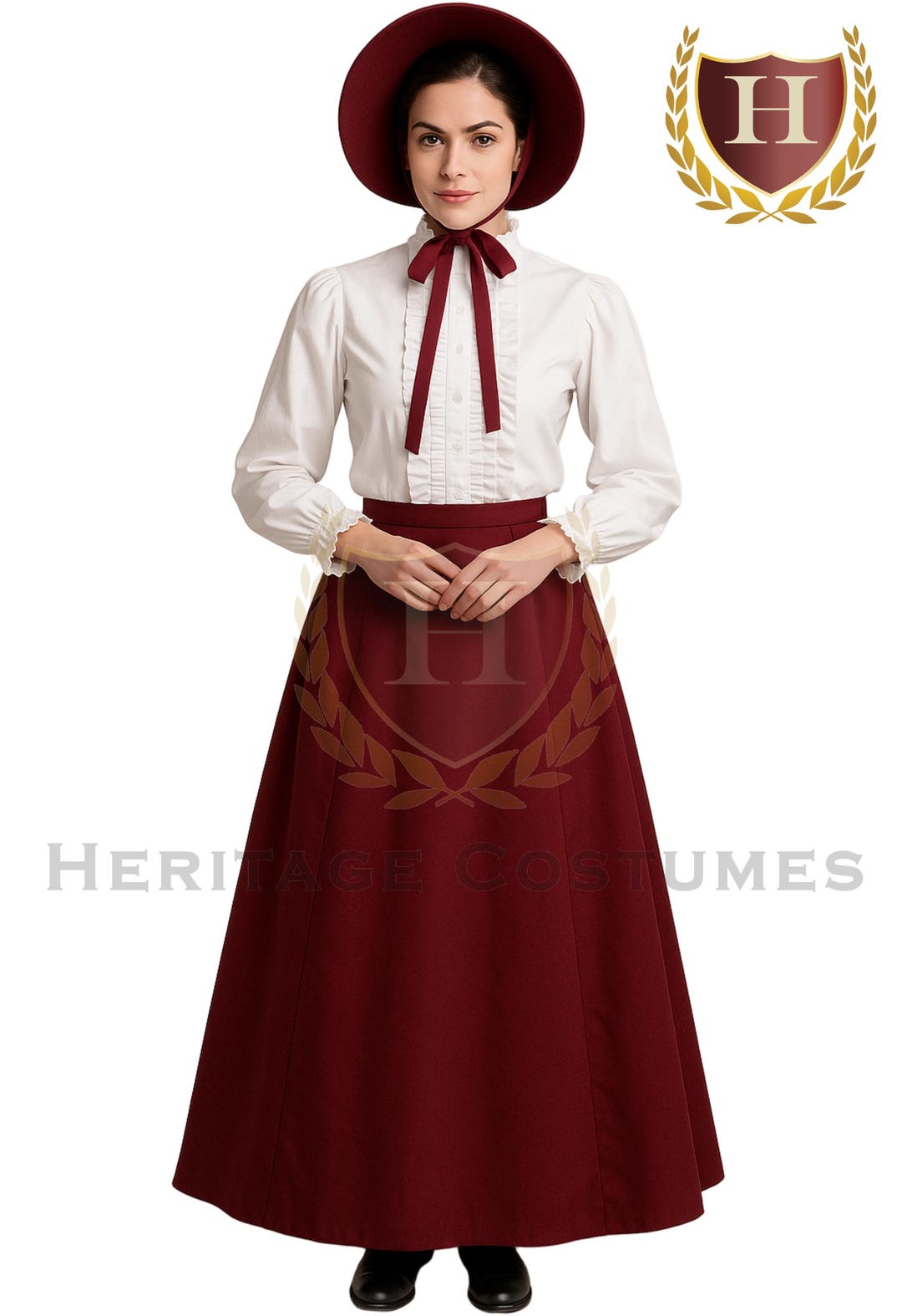 Dickens Victorian Ladies Costumes High Neck Victorian Dress