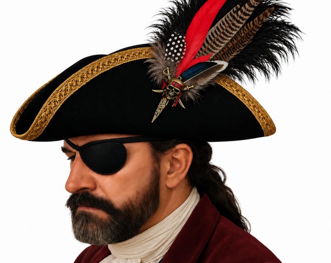 Calico Jack Pirate Tricorn Hat