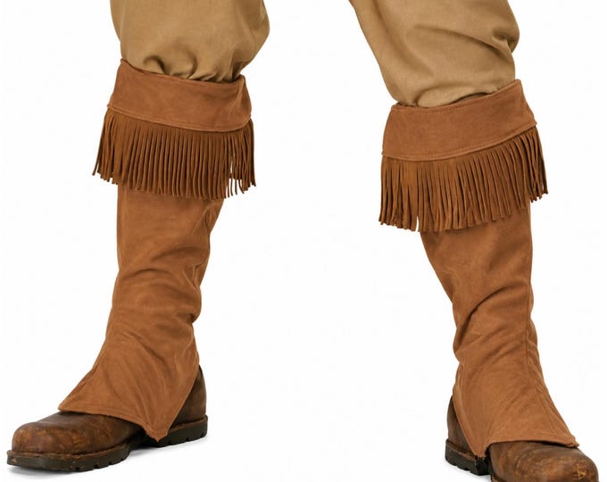 Frontier Faux Buckskin Shoe Covers Pioneer Boot Covers