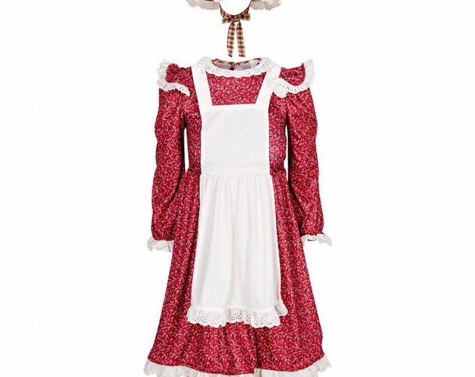 Laura Ingalls,Little House Prairie Dress/Girls Pioneer Costume