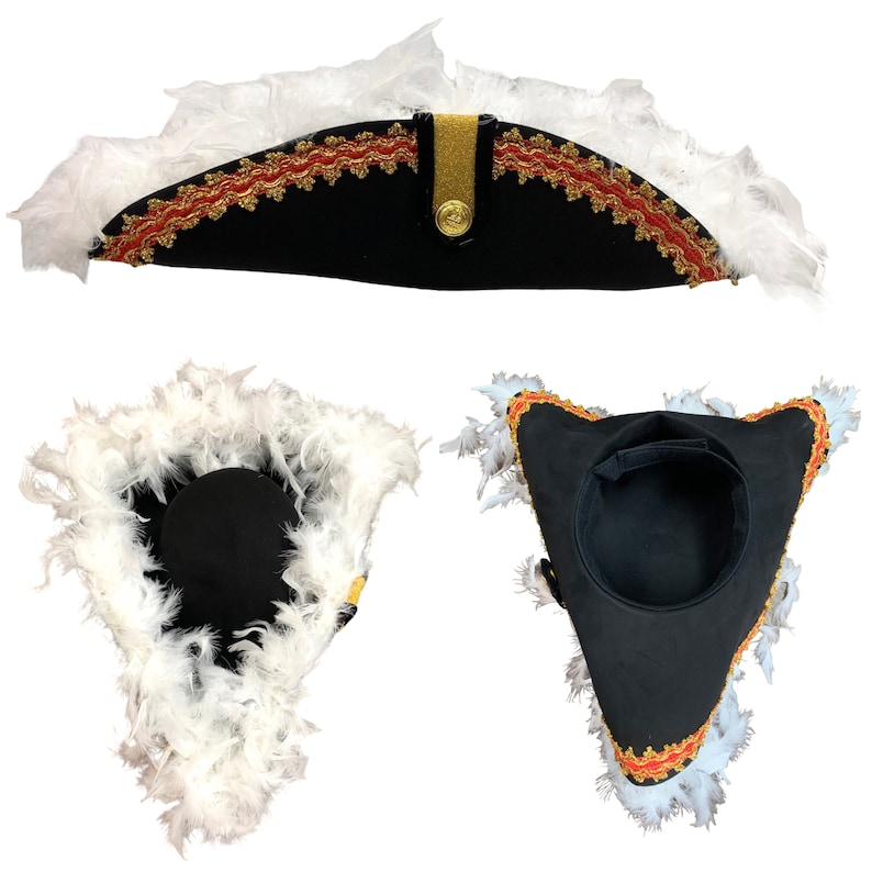 Colonial Inspired Commander Tricorne, Officer's Tricorn, or Pirate Hat ...