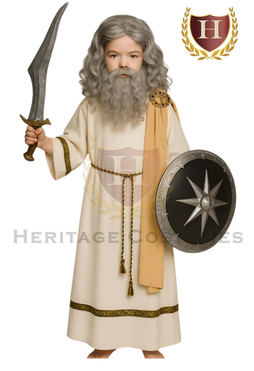 Zeus or Jupiter Costume for Kids – Greek Roman Mythology Outfit