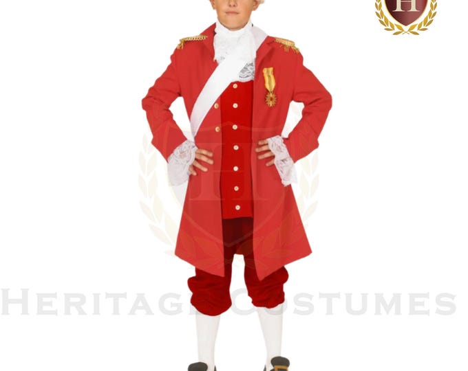 Kids' Colonial King George III Costume - Perfect for History Projects, Colonial Reenactments
