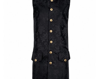 Colonial Men's Long Vested Brocade Waistcoat