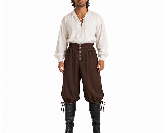Pirate Wide Leg Breeches, Buccaneer Trousers, Swashbuckler Pants