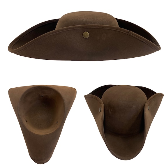 Colonial Tri-corner Hat black W/gold 