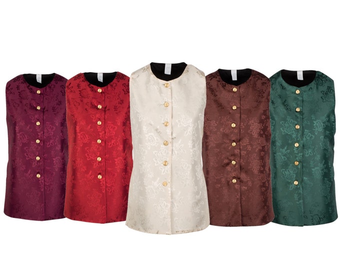 Woman's Brocade Colonial Waistcoat, Pirate Vest