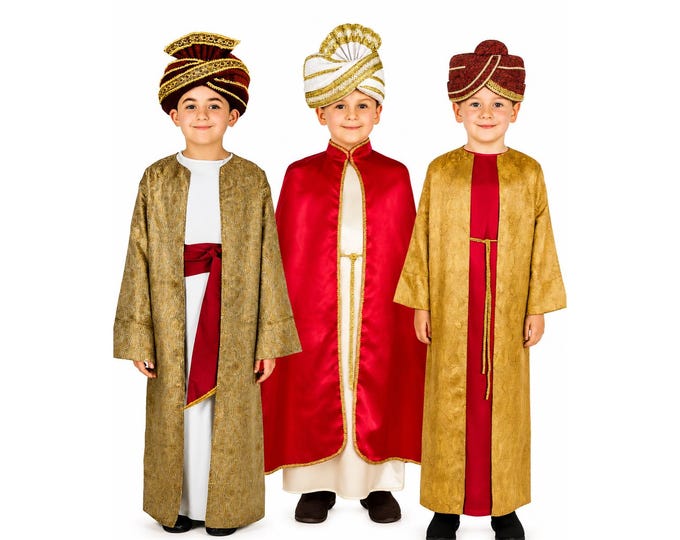 Biblical Magi Children's Costume – Three Wise Men, Kings from the East Nativity Outfits
