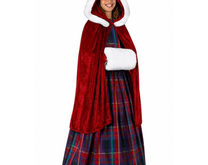 Victorian Girls Cloak with Fur Trim and Muff