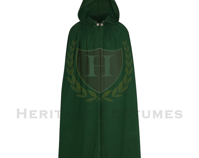 Renaissance Hooded Cloak with Clasp