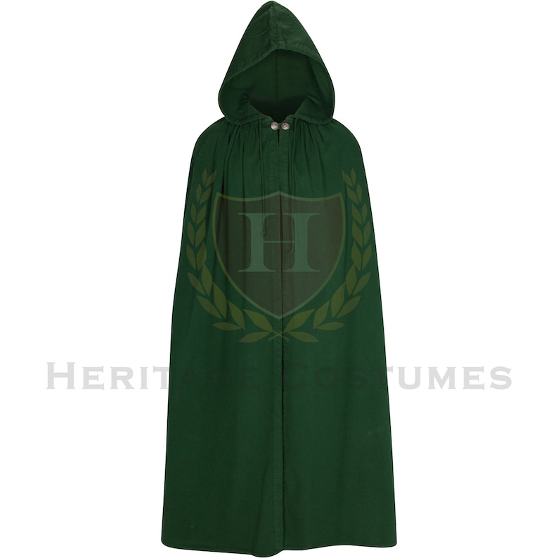 Renaissance Hooded Cloak with Clasp image 2