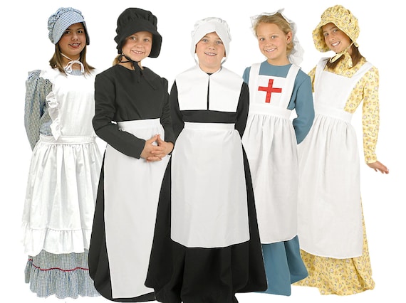 Children's Apron Historical Accessory Set