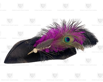 Pirate Feathered Hat, Swashbuckler Hat