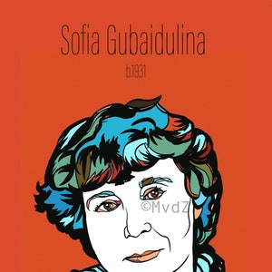 Sofia Gubaidulina / Arte mural del compositor / Descarga digital para uso personal / Regalo musical