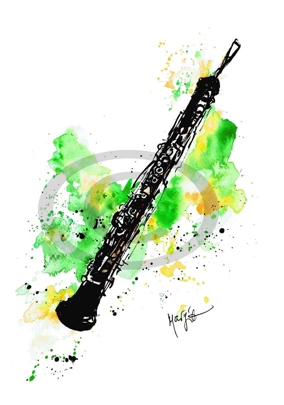 Black and White Clarinet Drawing by DHBubble - Pixels