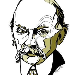 Thomas Hardy, author of Far from the Madding Crowd, Under the Greenwood Tree, etc. Poetry, poem. Gift for book lovers, A4 Giclee Print