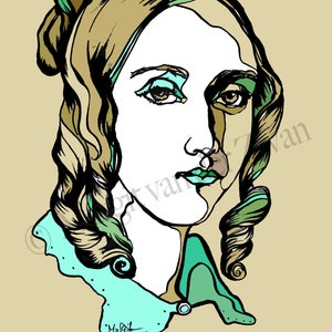 Louise Farrenc French Composer Women in Music : Limited edition Fine Art Portrait Print Gift for Musicians, Feminists & Francophiles