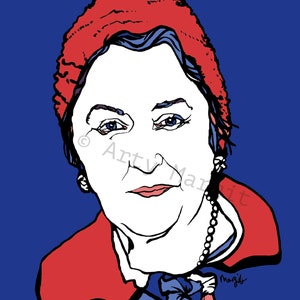 Maria Korchinska Porträt | Russische Musikerin, Lehrerin, Harfenistin | Poster | Kunst | Giclée Druck | Musik Geschenk