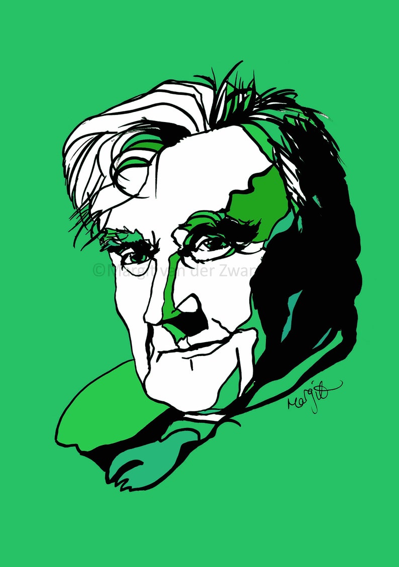 Ralph Vaughan Williams : Tuschestifte / Portrait. Englischer Komponist. Musik Geschenk. Kunstdruck, einzigartig und mit viel Liebe gemacht Bild 1