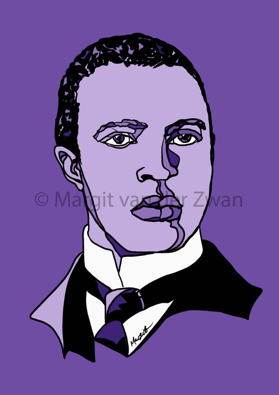 Scott Joplin Composer Portrait Drawn With Pen and Ink One of Many  