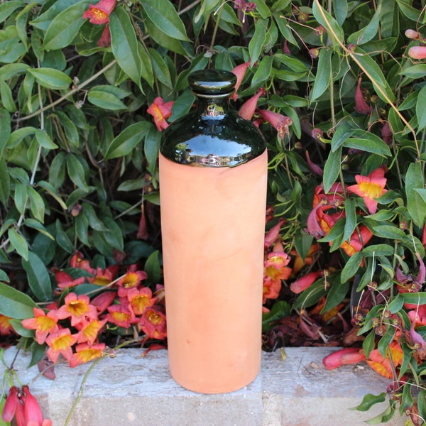 Olla Bottles  10" Tall 3" Round - Glazed top