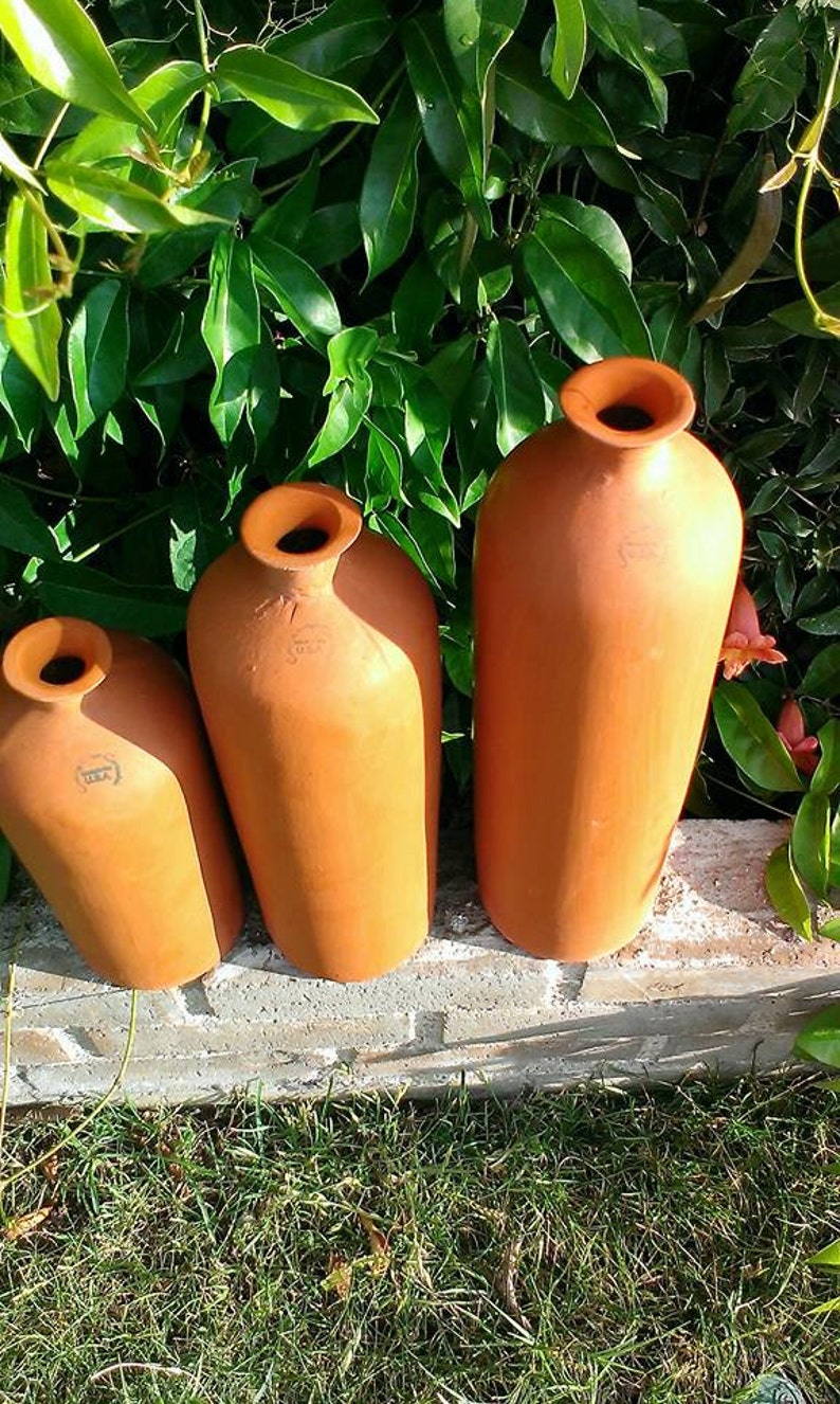 Olla Bottle 12 Tall 3 Round Glazed Top Etsy