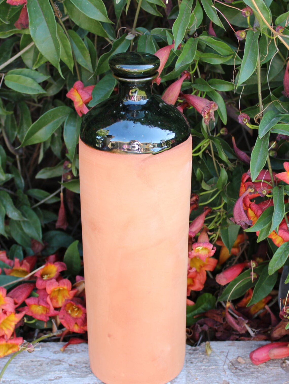 Olla Bottle 12 Tall 3 Round Glazed Top Etsy