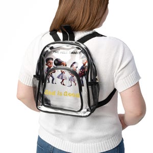 The Dell Babees Backpack, Clear Stadium Bag, Transparent School Bag, Concert Security Approved, See-through.
