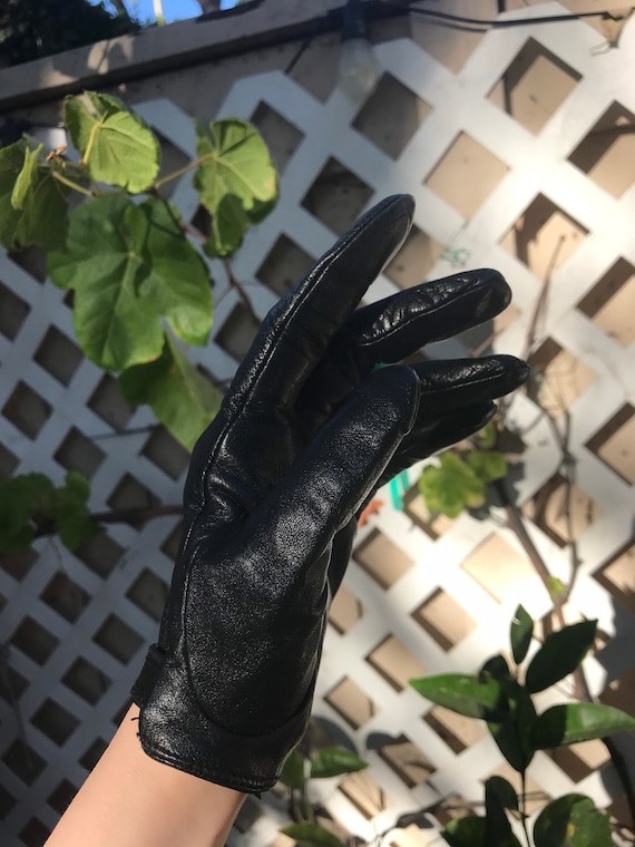 Charming Vintage 80s or 90s Black Leather Motorcyc