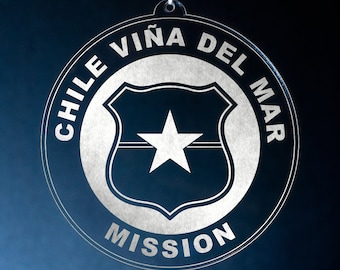 Chile Vina del Mar Mission Bombka świąteczna | Prezent dla misjonarza LDS