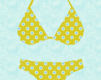 Bikini - paper piecing PP pdf Pattern 7"x10"