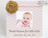 Personalized Baby Girl Gift Baby Picture Frame New Baby Gift Ideas Rustic Burlap Nursery Decor Baby Shower Gift New Mom Custom Push Present