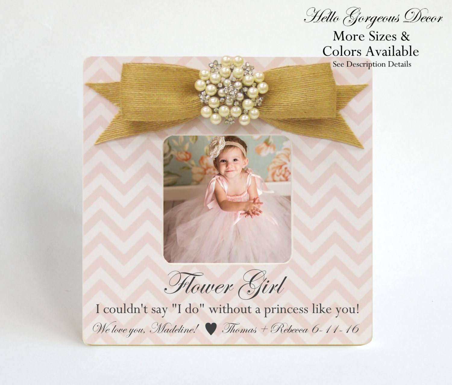 flower girl picture frame
