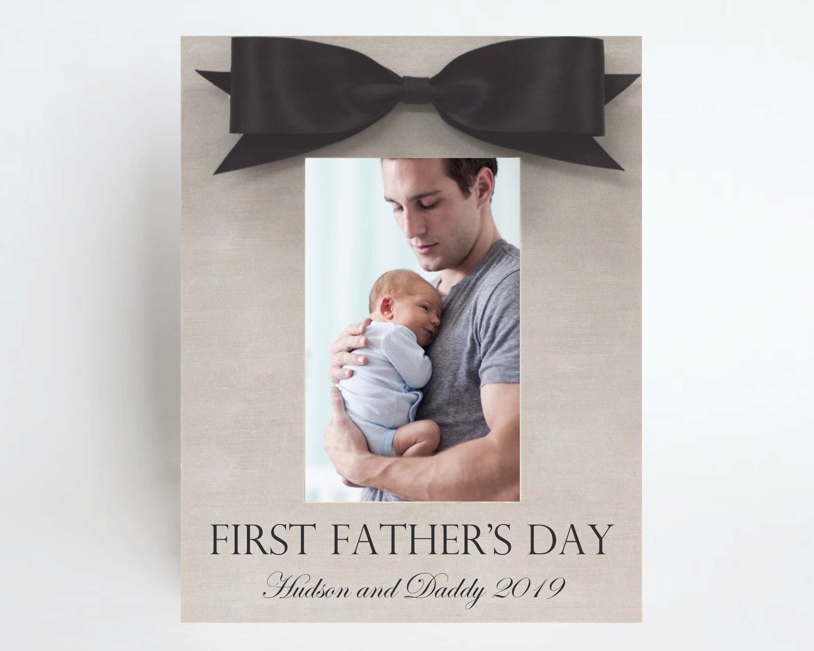 First Father S Day Gift Dad Picture Frame Personalized For New Baby Daddy Daughter Son