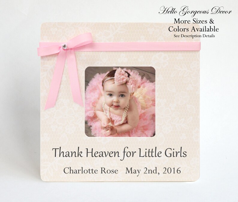 Baby Girl Frame Personalized Gift Ideas Newborn Picture Frame Etsy