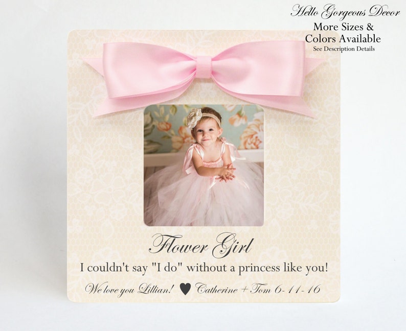 Personalised Frame Princess Bridesmaid//Flower Girl Thank You Gift//Wedding Favour