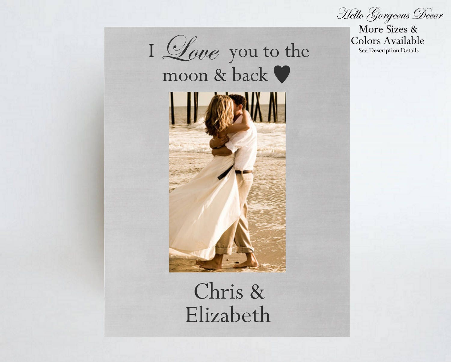 Valentine S Day Gift For Him Her Personalized Picture Frame I Valentine S Day Gift For Him Her Personalized Picture Frame I Love You To The Moon Back Custom
