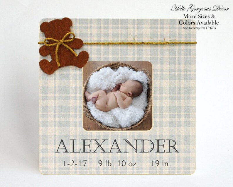 Baby Gift Newborn Picture Frame Personalized Gift to New Baby Etsy